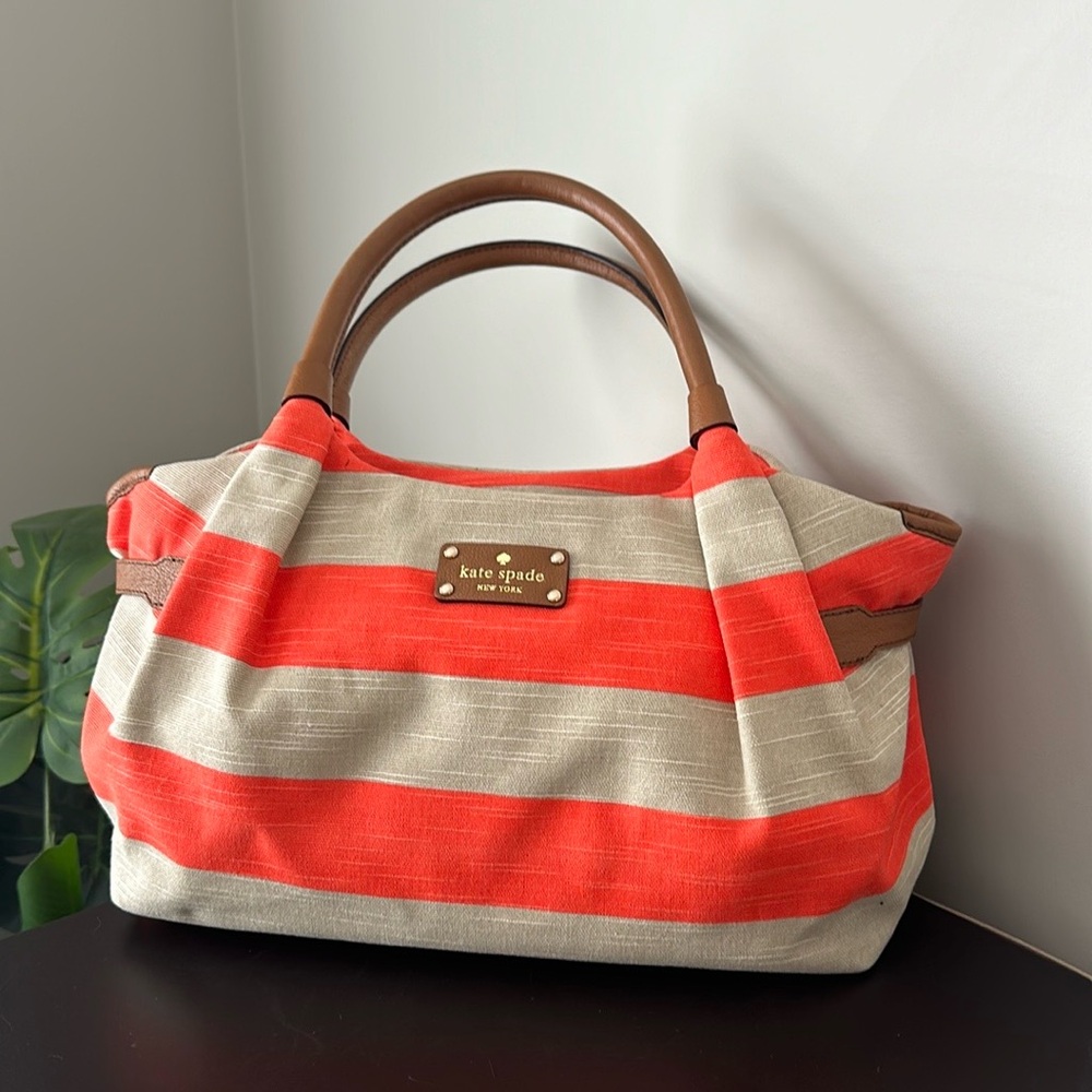 Kate Spade Stevie Jubilee Striped Canvas Shoulder Bag